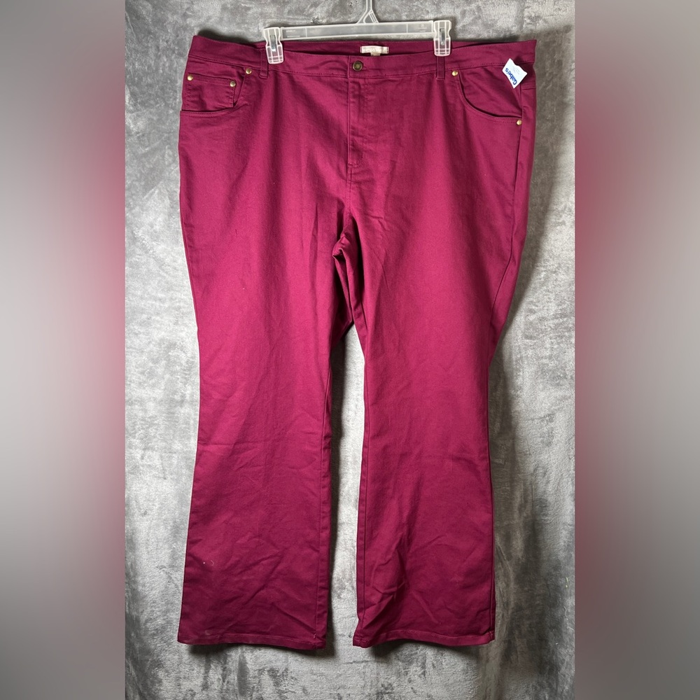 Woman Within Deep Red Trousers